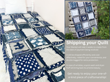 Nautical Crib Bedding for Baby Boy’s Nursery – Grey & Navy Blue Rag Quilt Set - A Vision to Remember