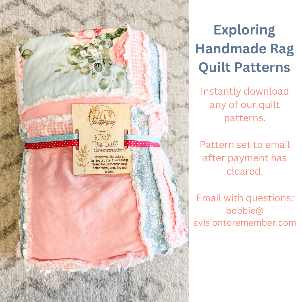 Rail Fence Rag Quilt Pattern - A Vision to Remember
