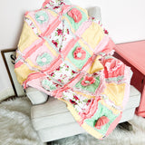 Ruffle Flower Baby Girl Crib Bedding in Yellow, Pink, and Mint - A Vision to Remember