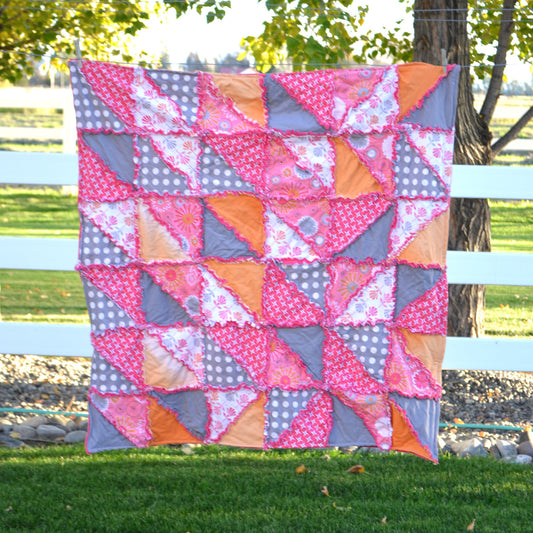 Triangle Rag Quilt Pattern