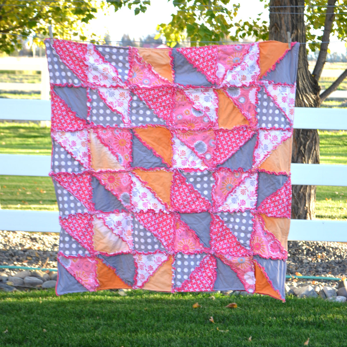 Simple Half Square Triangle Rag Quilt Pattern – A Vision to Remember