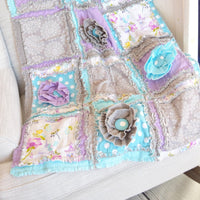 Baby Rag Quilt for Sale for Girls; Vintage Purple - A Vision to Remember