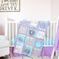 Baby Rag Quilt for Sale for Girls; Vintage Purple - A Vision to Remember