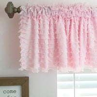 Baby Pink Country Ruffle Valance