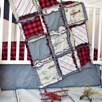 Red Airplane Crib Bedding for Baby Boy Nursery - A Vision to Remember