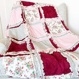 Pink Crib Bedding | Gray, Burgundy, Vintage Floral - A Vision to Remember