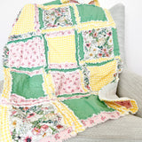 Floral Crib Bedding | Pink, Yellow, Green - A Vision to Remember