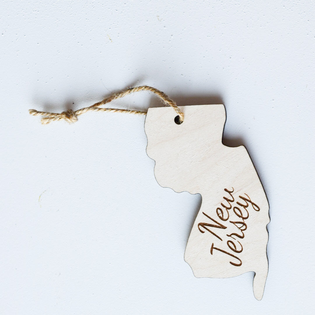 Wooden Engraved State Christmas Ornament - All 50 Available - A Vision to Remember