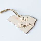 Wooden Engraved State Christmas Ornament - All 50 Available - A Vision to Remember