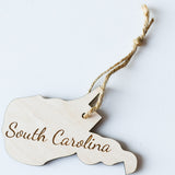 Wooden Engraved State Christmas Ornament - All 50 Available - A Vision to Remember