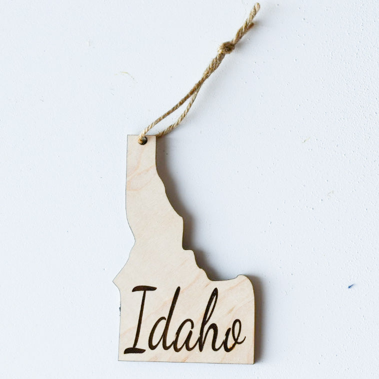 Wooden Engraved State Christmas Ornament - All 50 Available - A Vision to Remember
