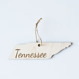 Wooden Engraved State Christmas Ornament - All 50 Available - A Vision to Remember