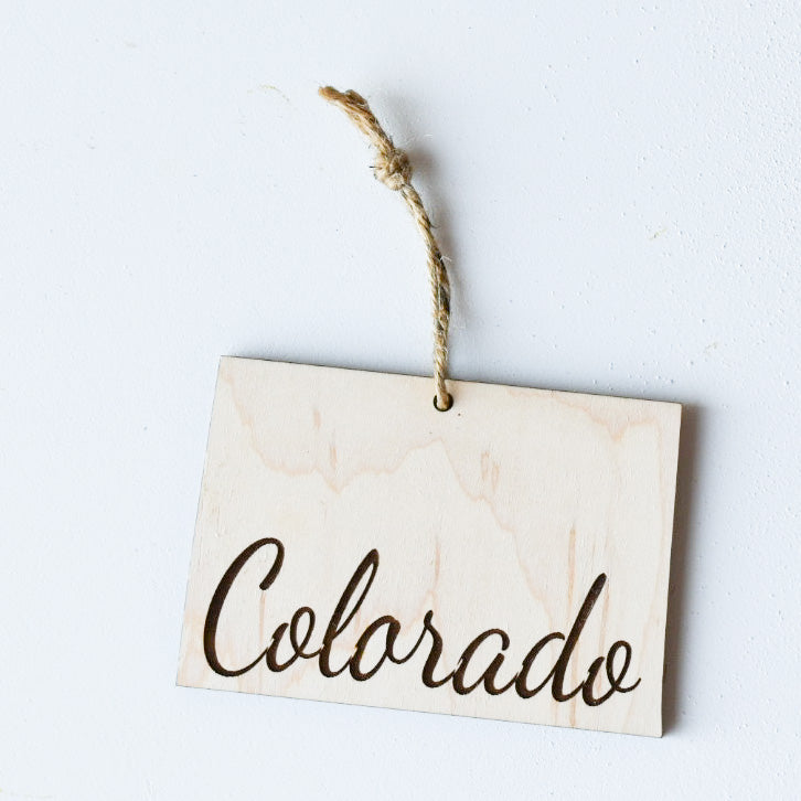 Wooden Engraved State Christmas Ornament - All 50 Available - A Vision to Remember