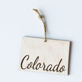 Wooden Engraved State Christmas Ornament - All 50 Available - A Vision to Remember