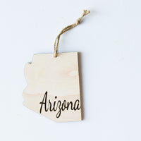 Wooden Engraved State Christmas Ornament - All 50 Available - A Vision to Remember