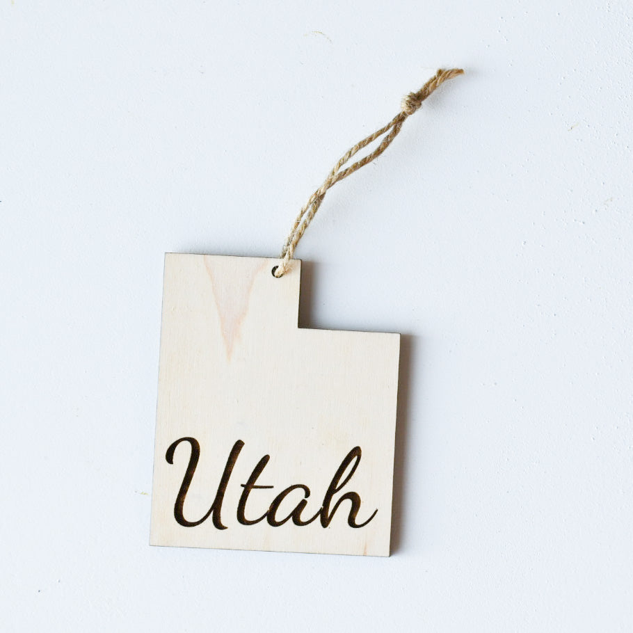 Wooden Engraved State Christmas Ornament - All 50 Available - A Vision to Remember