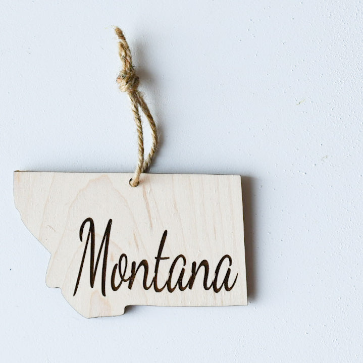 Wooden Engraved State Christmas Ornament - All 50 Available - A Vision to Remember