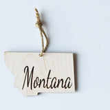 Wooden Engraved State Christmas Ornament - All 50 Available - A Vision to Remember