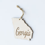 Wooden Engraved State Christmas Ornament - All 50 Available - A Vision to Remember