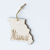 Wooden Engraved State Christmas Ornament - All 50 Available - A Vision to Remember