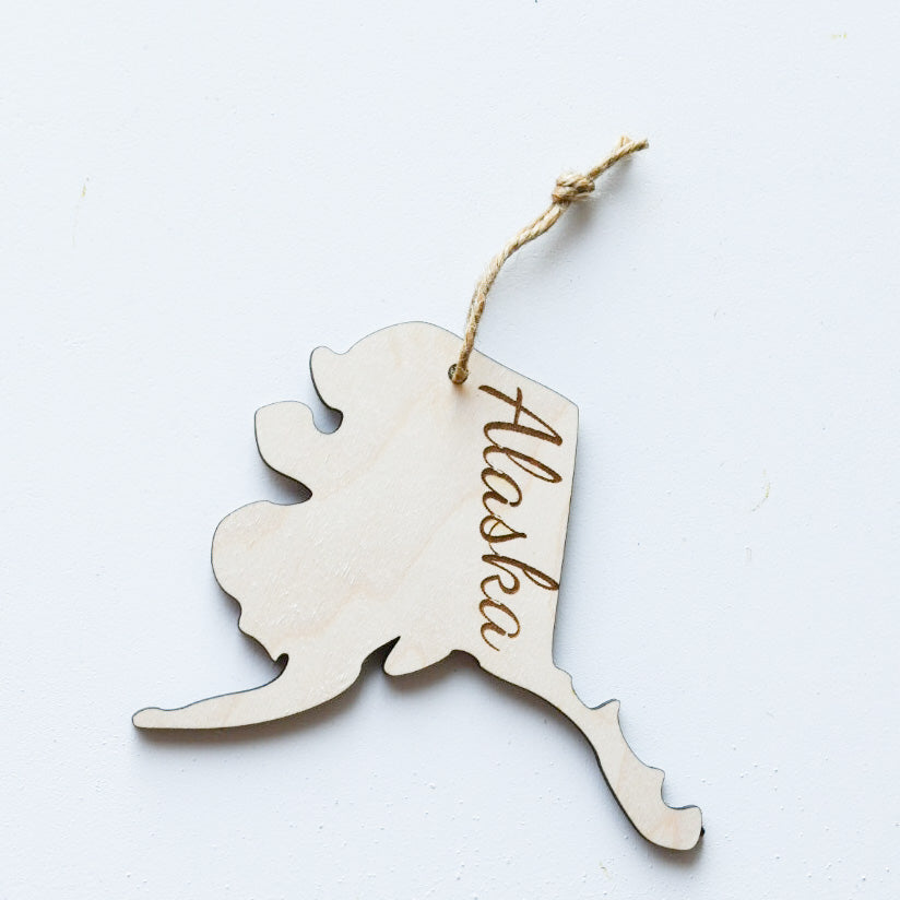 Wooden Engraved State Christmas Ornament - All 50 Available - A Vision to Remember