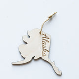 Wooden Engraved State Christmas Ornament - All 50 Available - A Vision to Remember