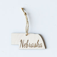 Wooden Engraved State Christmas Ornament - All 50 Available - A Vision to Remember