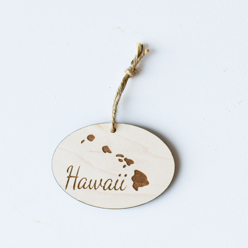 Wooden Engraved State Christmas Ornament - All 50 Available - A Vision to Remember