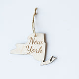 Wooden Engraved State Christmas Ornament - All 50 Available - A Vision to Remember
