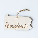 Wooden Engraved State Christmas Ornament - All 50 Available - A Vision to Remember