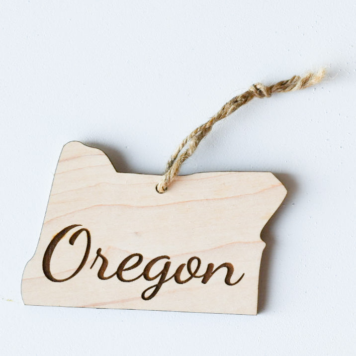Wooden Engraved State Christmas Ornament - All 50 Available - A Vision to Remember