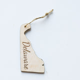 Wooden Engraved State Christmas Ornament - All 50 Available - A Vision to Remember