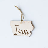 Wooden Engraved State Christmas Ornament - All 50 Available - A Vision to Remember
