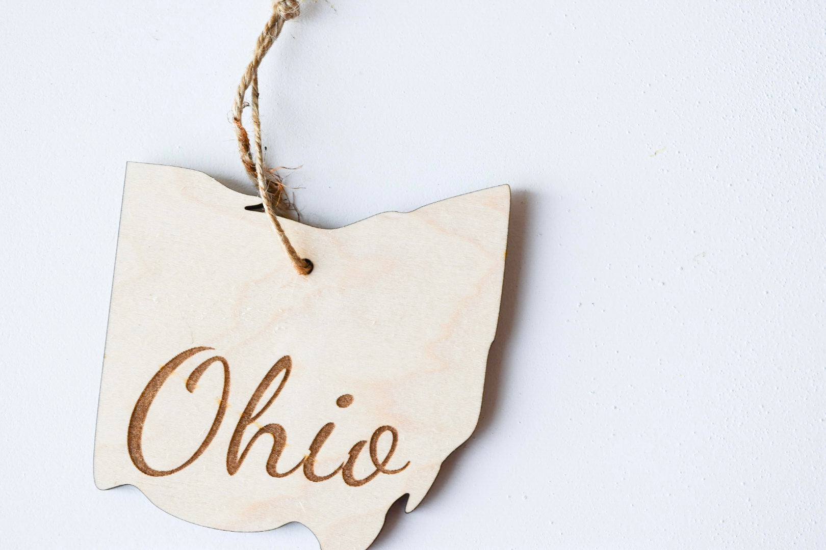 Wooden Engraved State Christmas Ornament - All 50 Available - A Vision to Remember
