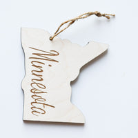 Wooden Engraved State Christmas Ornament - All 50 Available - A Vision to Remember