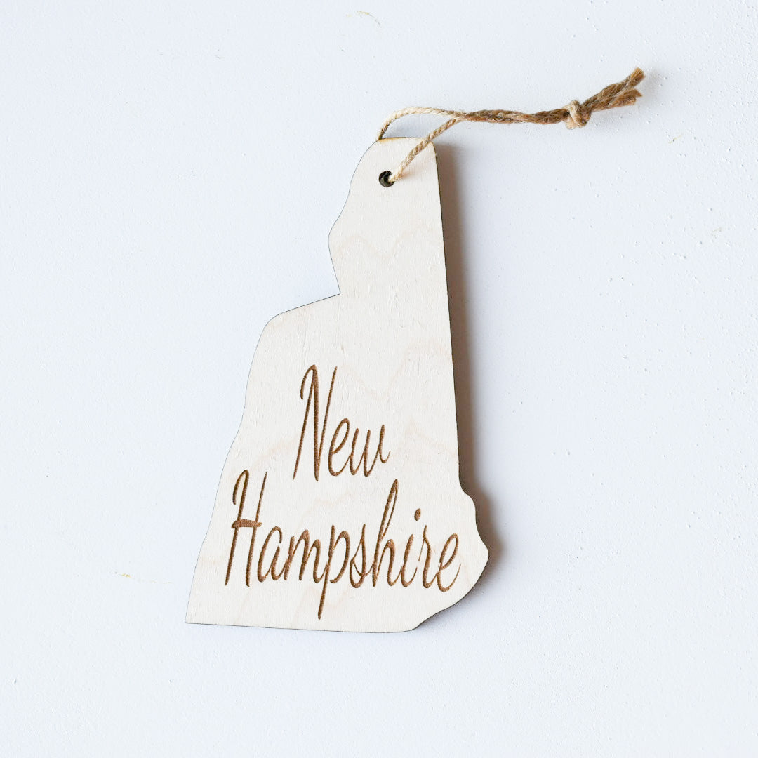 Wooden Engraved State Christmas Ornament - All 50 Available - A Vision to Remember