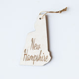 Wooden Engraved State Christmas Ornament - All 50 Available - A Vision to Remember