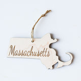 Wooden Engraved State Christmas Ornament - All 50 Available - A Vision to Remember