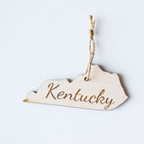Wooden Engraved State Christmas Ornament - All 50 Available - A Vision to Remember