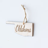 Wooden Engraved State Christmas Ornament - All 50 Available - A Vision to Remember