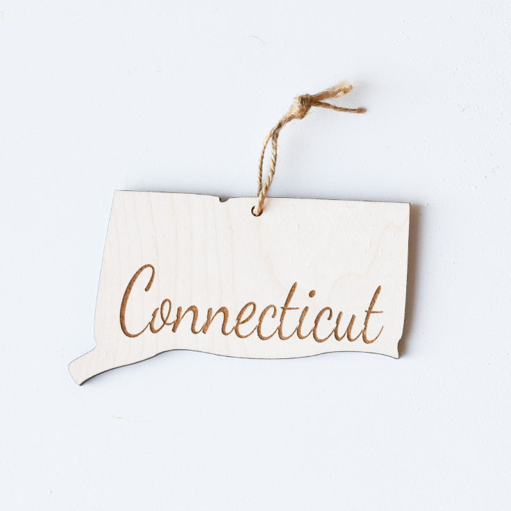 Wooden Engraved State Christmas Ornament - All 50 Available - A Vision to Remember