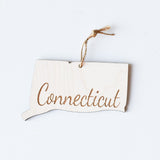 Wooden Engraved State Christmas Ornament - All 50 Available - A Vision to Remember
