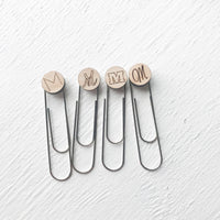 4 Initial Wood Jumbo Paperclip Personalized Gift for Teacher and Students - A Vision to Remember