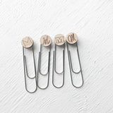 4 Initial Wood Jumbo Paperclip Personalized Gift for Teacher and Students - A Vision to Remember