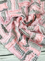 Jelly Roll Rail Fence Rag Quilt Pattern for Baby - A Vision to Remember