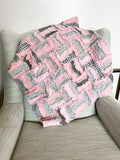 Jelly Roll Rail Fence Rag Quilt Pattern for Baby - A Vision to Remember