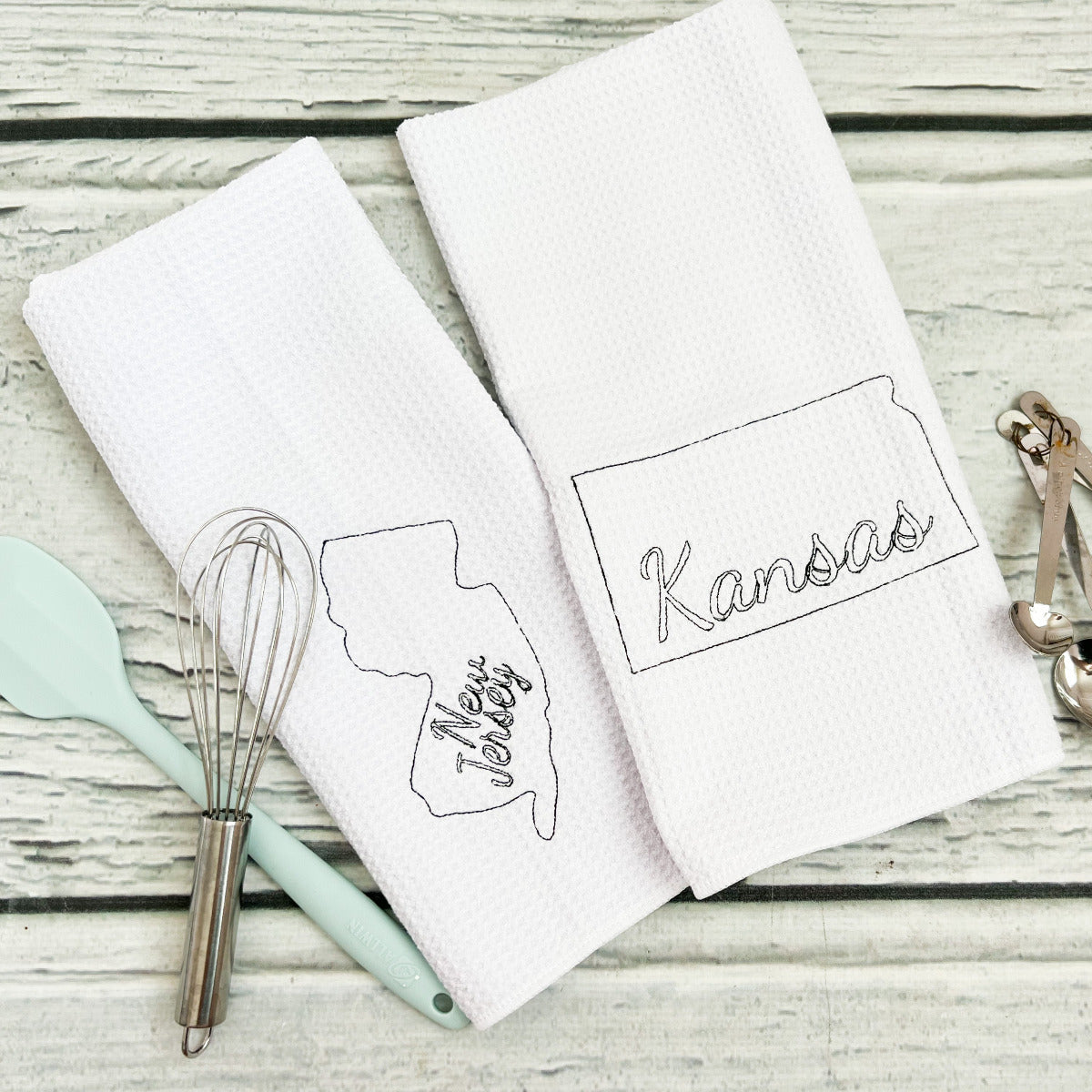 Embroidered State Kitchen Towel - A Vision to Remember