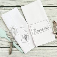 Embroidered State Kitchen Towel - A Vision to Remember