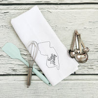 Embroidered State Kitchen Towel - A Vision to Remember