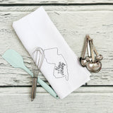 Embroidered State Kitchen Towel - A Vision to Remember
